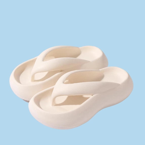 Bxsruta Women's Flip-Flops with Cloud-Like Cushioning, Waterproof and Non-Slip Sole for Beach, Shower, Outdoor Travel - Compact Travel-Friendly Design