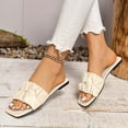 thumbnail image 1 of Bxsruta Women's Foldable Pleated Slippers, Lightweight Square-Toe Outdoor Casual Shoes with Non-Slip Rubber Base, 1 of 8