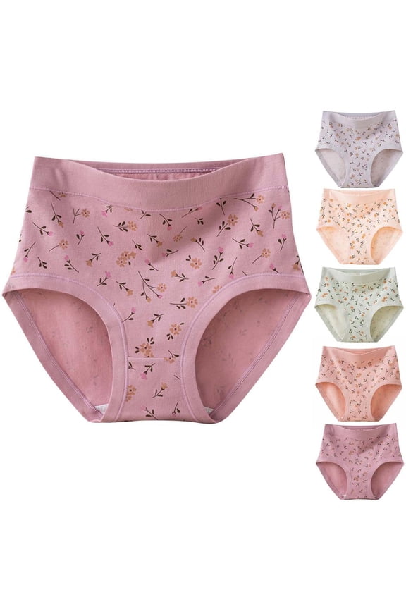 Women's High-Waisted Lace Trim Briefs, Comfortable & Breathable Seamless Soft Everyday Panties for Sleep and Lounge, 1-Pack