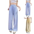 thumbnail image 1 of Bxsruta Women's High-Waisted Polka Dot Wide Leg Pants, Soft and Stretchy for Everyday Casual Wear, Versatile and Easy Care, 1 of 7