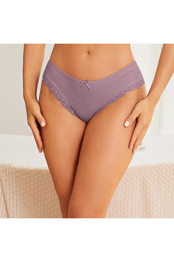 Women's Lace Shaping Mid-Rise Panties with Waist and Hip Lift, Soft Breathable Underwear for Daily Wear