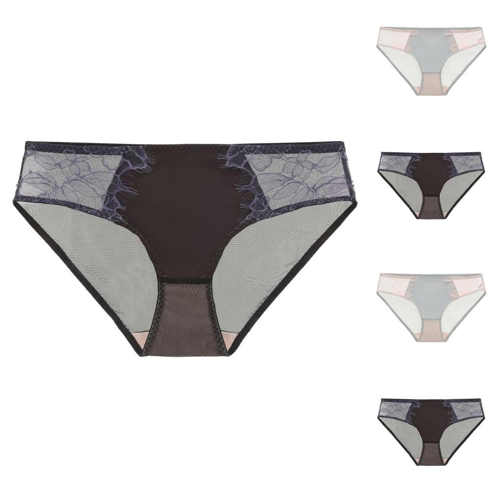 Low Rise Hips Bxsruta Women's Low Rise Hip Lifting Underwear with Sheer Mesh Lace for ...