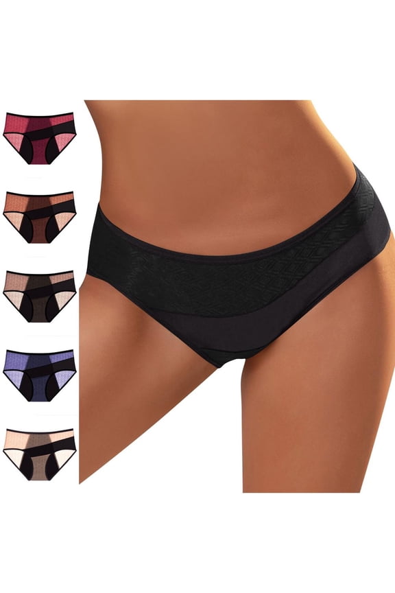 Women's Plus Size Mid-Rise Tummy Control and Butt Lift Breathable Thin Briefs for Everyday Comfort