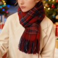 thumbnail image 1 of Bxsruta Women's Scarf Soft Plaid Tassel Winter Warm Scarf for Women, Fashion Scarf for Winter, Cozy Everyday Long Scarf, 1 of 4