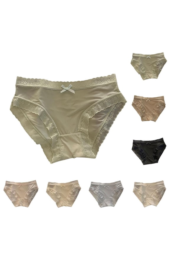 Women's Seamless Mid Waist Thong Underwear Soft and Breathable for Everyday Wear Workouts and Sleep