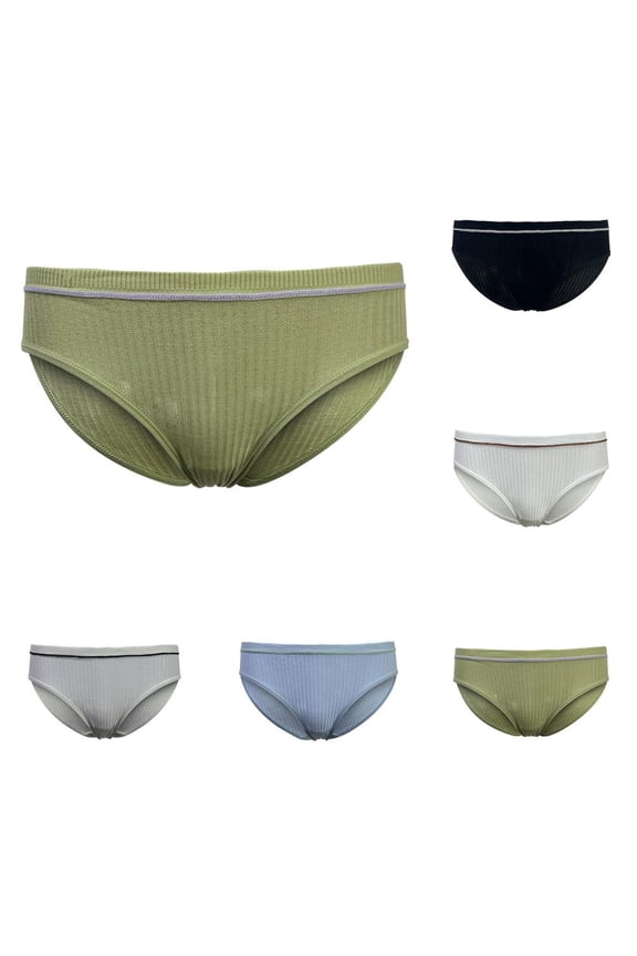 Women's Seamless Mid Waist Thongs, Ice Silk Breathable Underwear for Daily Wear, Workouts and Lounge