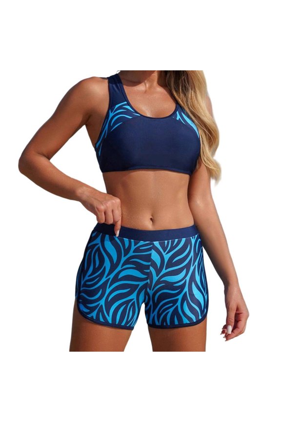 Women's Wireless Backless Bandage Bikini Set Two Piece Push Up Padded Swimwear Removable Bra Bathing Suits Beachwear