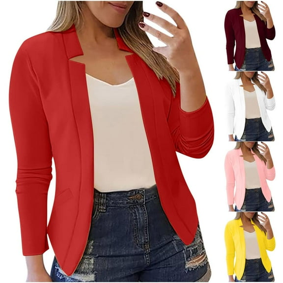 Bxsruta Womens Cardigan, Women's Color Casual Fashion Long-sleeved Cardigan Jacket Coat Outerwear with Pocket, Yellow S