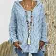 thumbnail image 1 of Bxsruta Womens Sweaters, Women Fashion Loose Large Size Color Hood Long Sleeves Sweater Tops, 1 of 7