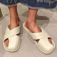 thumbnail image 1 of Bxsruta Wrap-Around PVC Slingback Sandals, Open-Toe Summer Slides for Women - Water-Resistant Casual Footwear with Fish Mouth Design, 1 of 5
