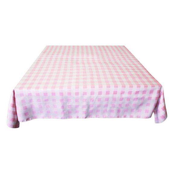 By ADD&SHIP Square Checkquered Tablecloth 36 x 36 inches (Pink)