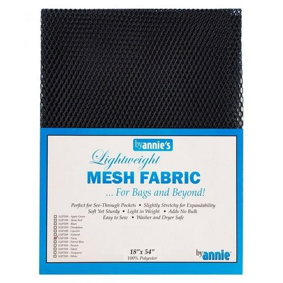 By Annie Mesh Fabric Lightweight 18x54 Navy