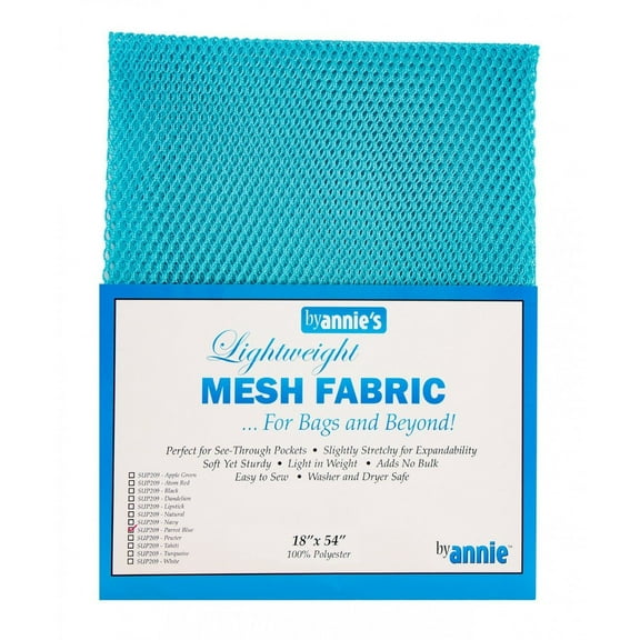 By Annie Mesh Fabric Lightweight 18x54 Parrot Blue