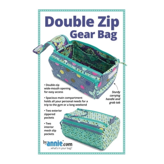 By Annie Sewing Pattern Double Zip Gear Bag Bags