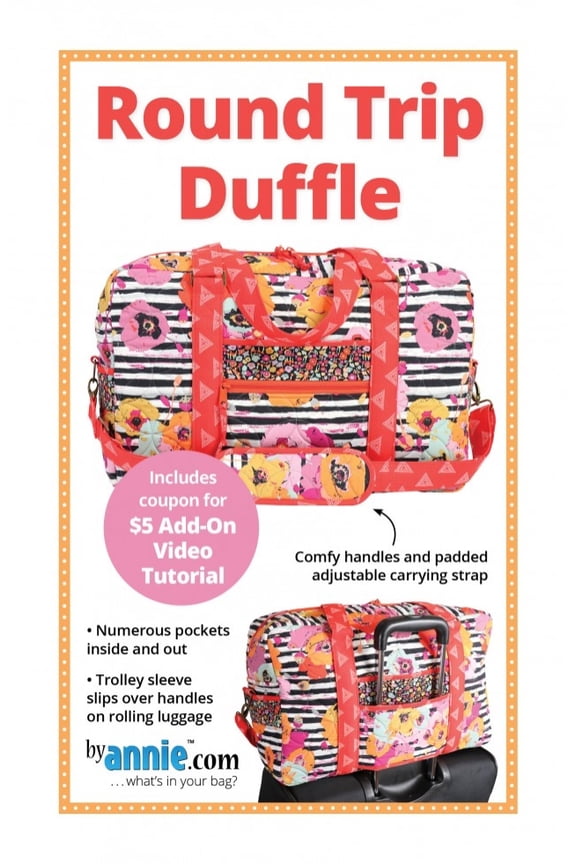 By Annie Sewing Pattern Round Trip Duffle Bag Bags