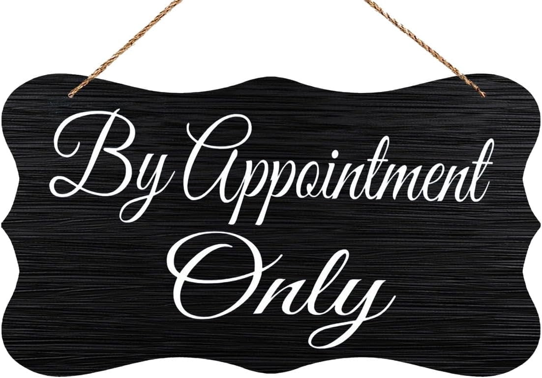 By Appointment Only Wooden Sign, Wall Art Plaque for Family Living Room ...