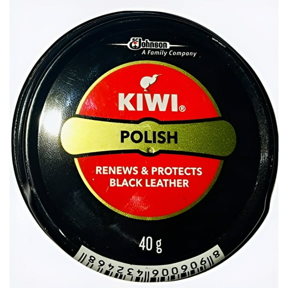 By Be The Bestest Kiwi Shoe Polish Paste (1, Black) with Kiwi Leather Shine Brush