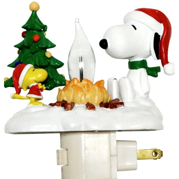 By Camp Fire Polyresin Swivel Plug Flickering Night Light 4.5 Inch, White