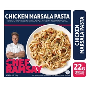 By Chef Ramsay Chicken Marsala Pasta with Roasted Chicken and Fettuccine, 10.51 oz (Frozen)