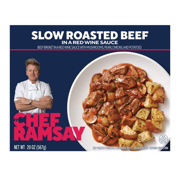 By Chef Ramsay Slow Roasted Beef in a Red Wine Sauce, 20 oz, Multi-Serve (Frozen)