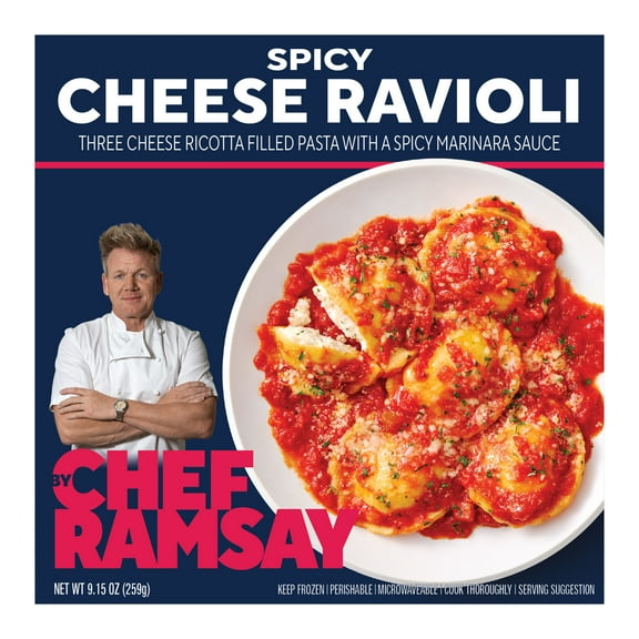 By Chef Ramsay Spicy Cheese Ravioli with Calabrian Chili Marinara Sauce, 9.15 oz (Frozen)
