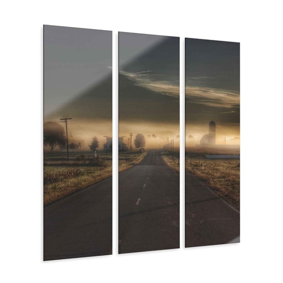 U R There Photography By Dawns Early Light Rustic Farmhouse 3-Panel Acrylic Wall Print