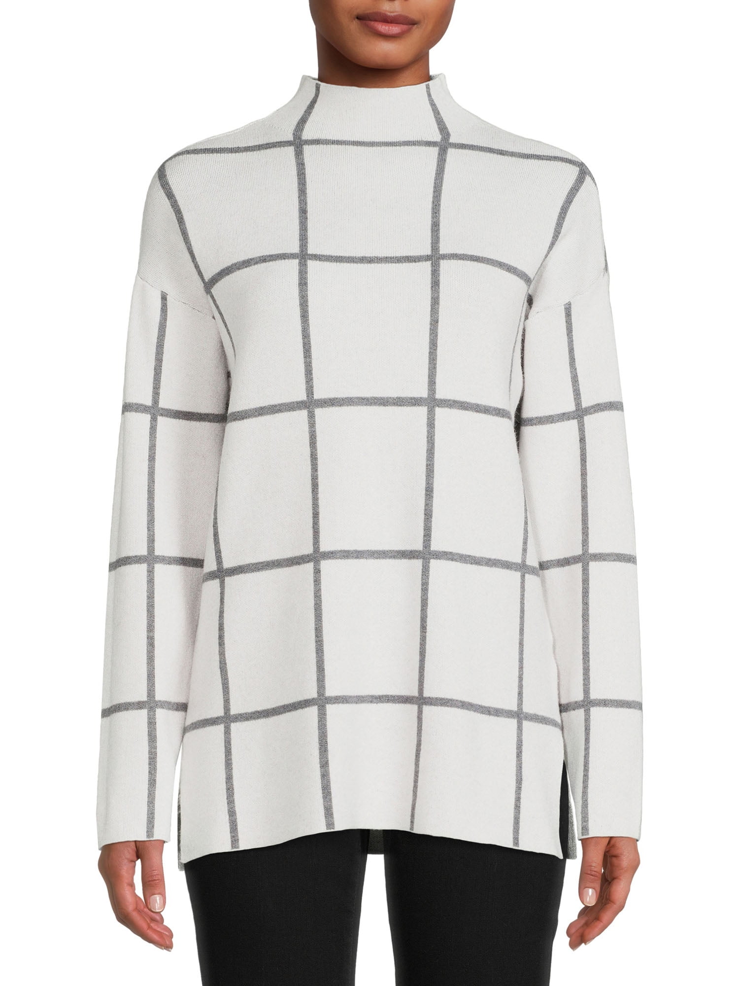 By Design Women’s Funnel-Neck Print Sweater