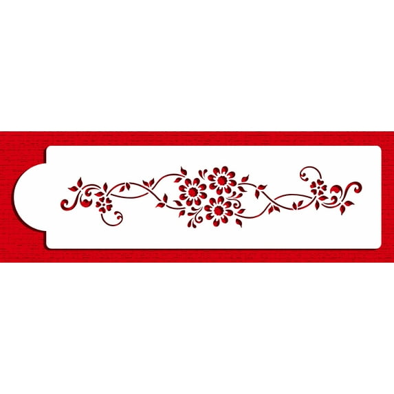 By Designer Stencils Daisy Lattice 3 Cake Stencil, Beige/semi-transparent