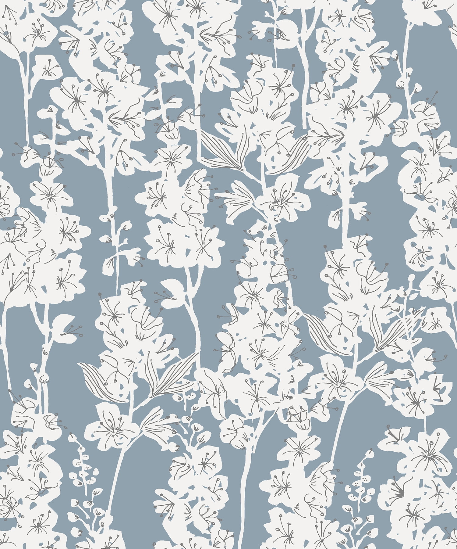 By Dylan M Larkspur Blue Peel & Stick Wallpaper