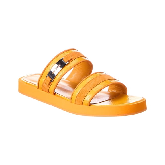 By FAR Easy Leather & Suede Sandal, 37, Orange