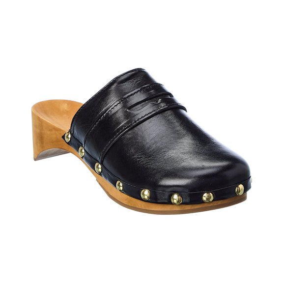 By FAR Hans Leather Clog, 35, Black