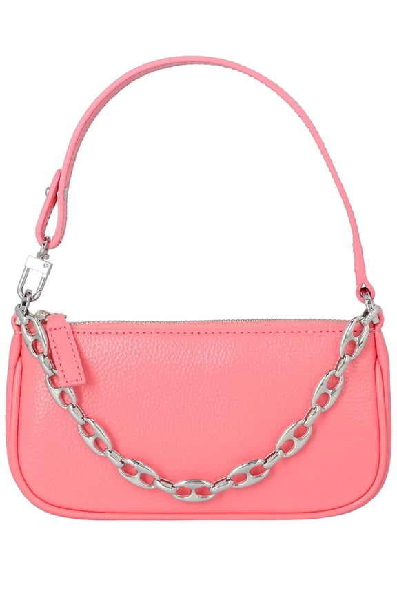 Rachel Mini Leather Shoulder Bag, Pink