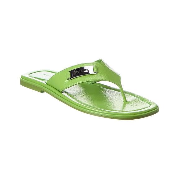 By FAR Zizi Leather Women Sandal, 35, Green
