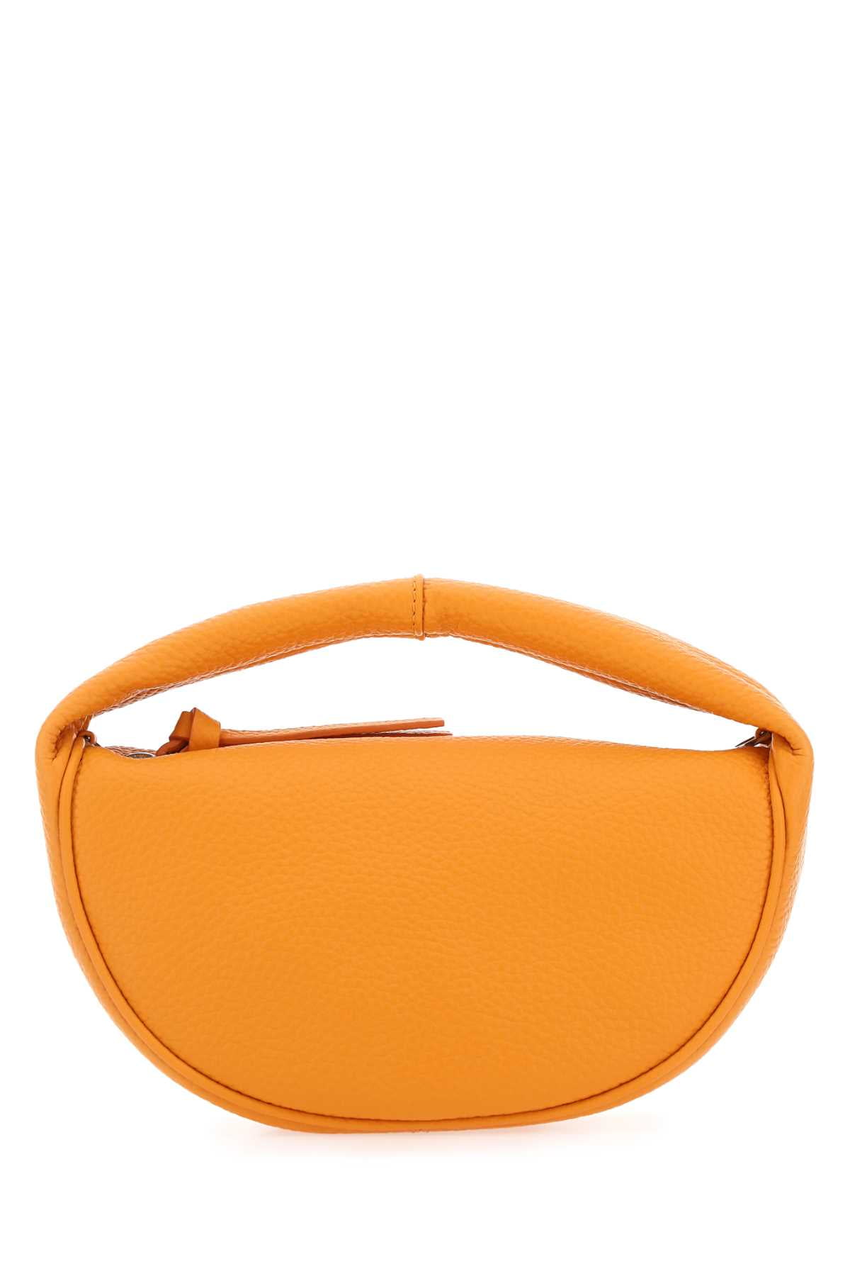 By Far Woman Orange Leather Baby Cush Handbag