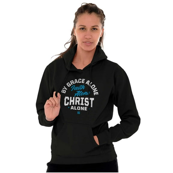 By Grace Faith Christ Alone Jesus Hoodie Sweatshirt Women Men Brisco Brands S