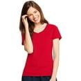 thumbnail image 1 of By Hanes Women's X-Temp V-Neck T-Shirt_Deep Red_M, 1 of 2
