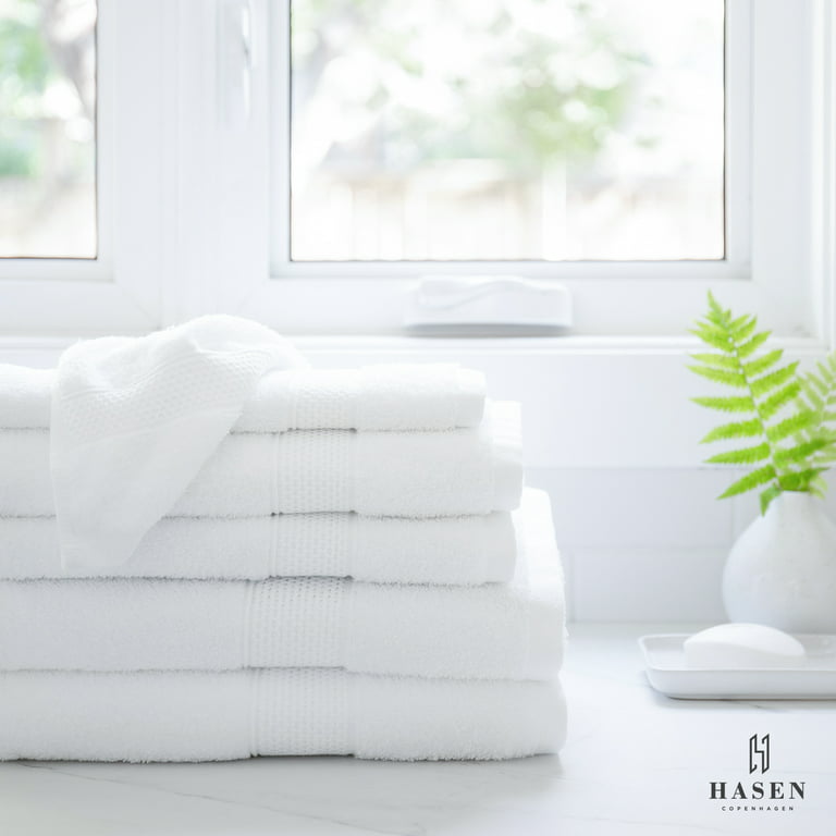By Hasen White Bath Towel for Adults, 6-Pack Set for Home, Bath Towels, Hand  Towels, Washcloths 