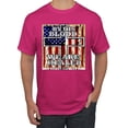 thumbnail image 1 of By His Blood We Are Healed Inspirational/Christian Men's Graphic T-Shirt, Fuschia, Small, 1 of 5