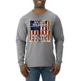 thumbnail image 1 of By His Blood We Are Healed Inspirational/Christian Mens Long Sleeve Shirt, Heather Grey, X-Large, 1 of 5