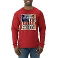 thumbnail image 1 of By His Blood We Are Healed Inspirational/Christian Mens Long Sleeve Shirt, Red, Small, 1 of 5