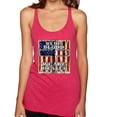 thumbnail image 1 of By His Blood We Are Healed Inspirational/Christian Tri-Blend Racerback Tank Top, Shocking Pink, X-Large, 1 of 5