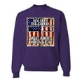 thumbnail image 1 of By His Blood We Are Healed Inspirational/Christian Unisex Crewneck Graphic Sweatshirt, Purple, Medium, 1 of 5