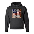 thumbnail image 1 of By His Blood We Are Healed Inspirational/Christian Unisex Graphic Hoodie Sweatshirt, Heather Black, Large, 1 of 5