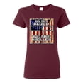 thumbnail image 1 of By His Blood We Are Healed Inspirational/Christian Womens Graphic T-Shirt, Maroon, X-Large, 1 of 5