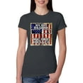 thumbnail image 1 of By His Blood We Are Healed Inspirational/Christian Womens Slim Fit Junior Tee, Dark Grey, Medium, 1 of 5