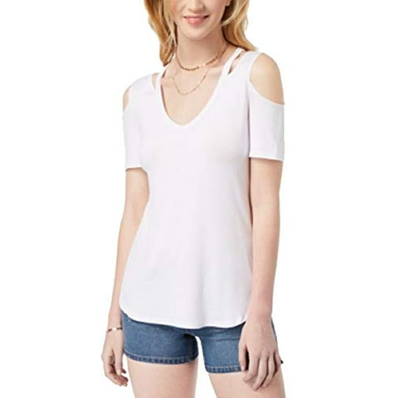 By Ikeddi Juniors' Cold-Shoulder Top White L