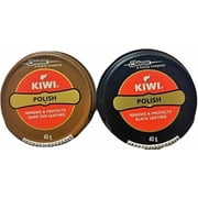 By King Of Wonder Kiwi Shoe Polish Paste Black And Dark Tanpack of 2