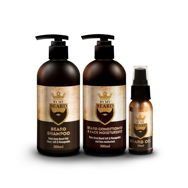 By My Beard Beard Shampoo/Conditioner And Face Moisturiser Oil Complete