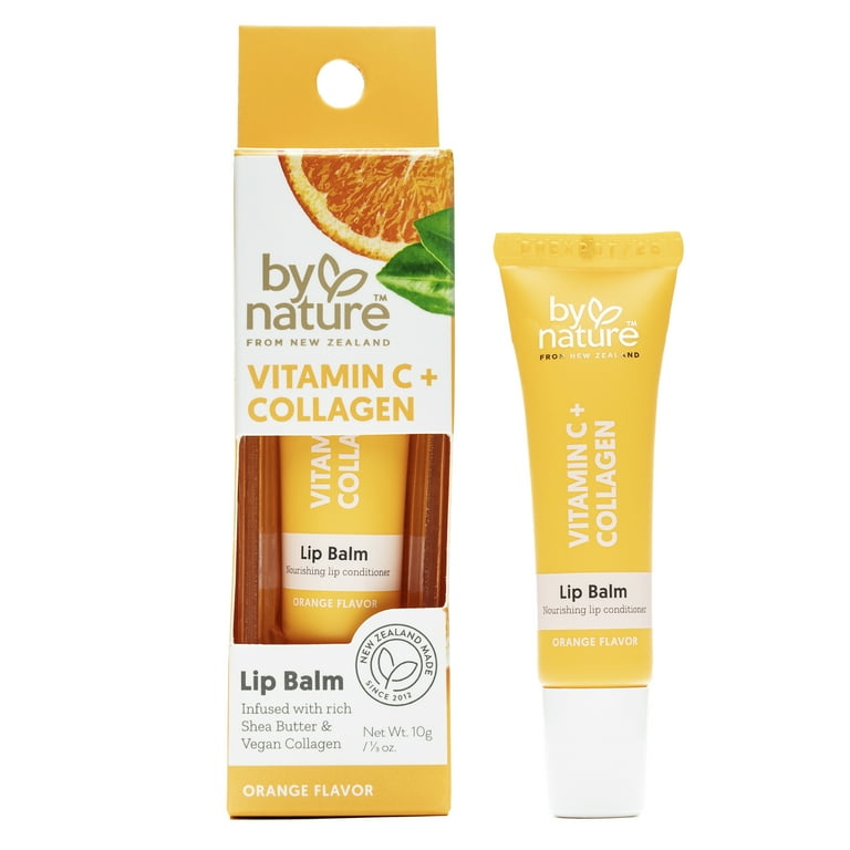 By Nature from New Zealand Vitamin C & Collagen Lip Balm, Rejuvenate &  Smooth Lips, 1 Each - Walmart.com