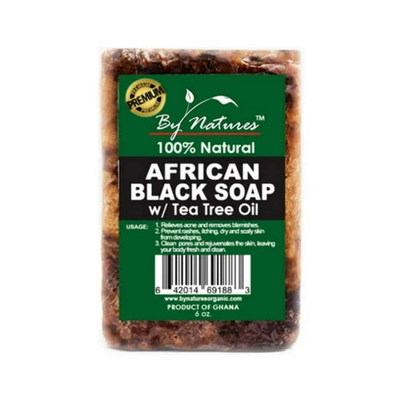 Natures African Black Soap W/Tea Tree Oil 6.5 oz